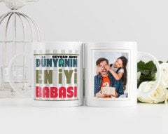 Kişiye Özel Babalar Günü Hediyesi Fotoğraflı Kupa Bardak-41