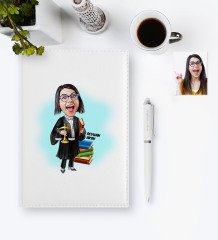 Kişiye Özel Avukat Karikatür 2023 Deri Ajanda & Kalem Hediye Seti - 2