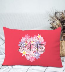 BK Gift Anneler Günü Tasarımlı Premium Kumaş Kırmızı Dikdörtgen Kırlent Yastık, Anneler Günü Hediyesi, Ev Dekorasyonu-3