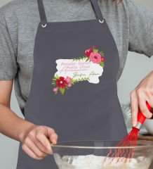 BK Gift Kişiye Özel İsimli Anneler Günü Tasarımlı Profesyonel Antrasit Mutfak Önlüğü, Aşçı Önlüğü, Şef Önlüğü, Anneye Hediye-16