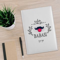 BK Gift Kişiye Özel Yılın En İyi Babası 2023 Beyaz Deri Ajanda - 2