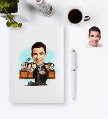 Kişiye Özel Avukat Karikatür 2023 Deri Ajanda & Kalem Hediye Seti - 5