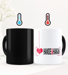 Kişiye Özel Sevgili Temalı Sihirli Kupa Bardak - 96