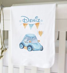 BK Kids Kişiye Özel 9 Parça Beyaz Hastane Çıkışı ve Battaniye Hediye Seti, Yeni Doğan Bebek Giyim Hediyesi-5