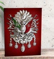 BK Gift Osmanlı Arması Tasarımlı Dekoratif Mini Kanvas Tablo 15x20cm-5