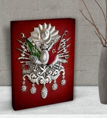 BK Gift Osmanlı Arması Tasarımlı Dekoratif Mini Kanvas Tablo 15x20cm-5