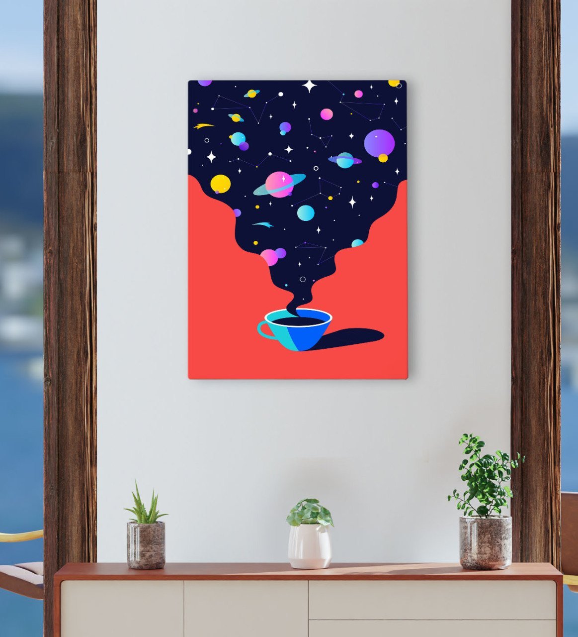 BK Gift Cafe & Bar & Restaurant Konseptli Kanvas Tablo 30x50cm-21