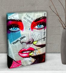 BK Gift Newspaper Tasarımlı Dekoratif Mini Kanvas Tablo 15x20cm-1