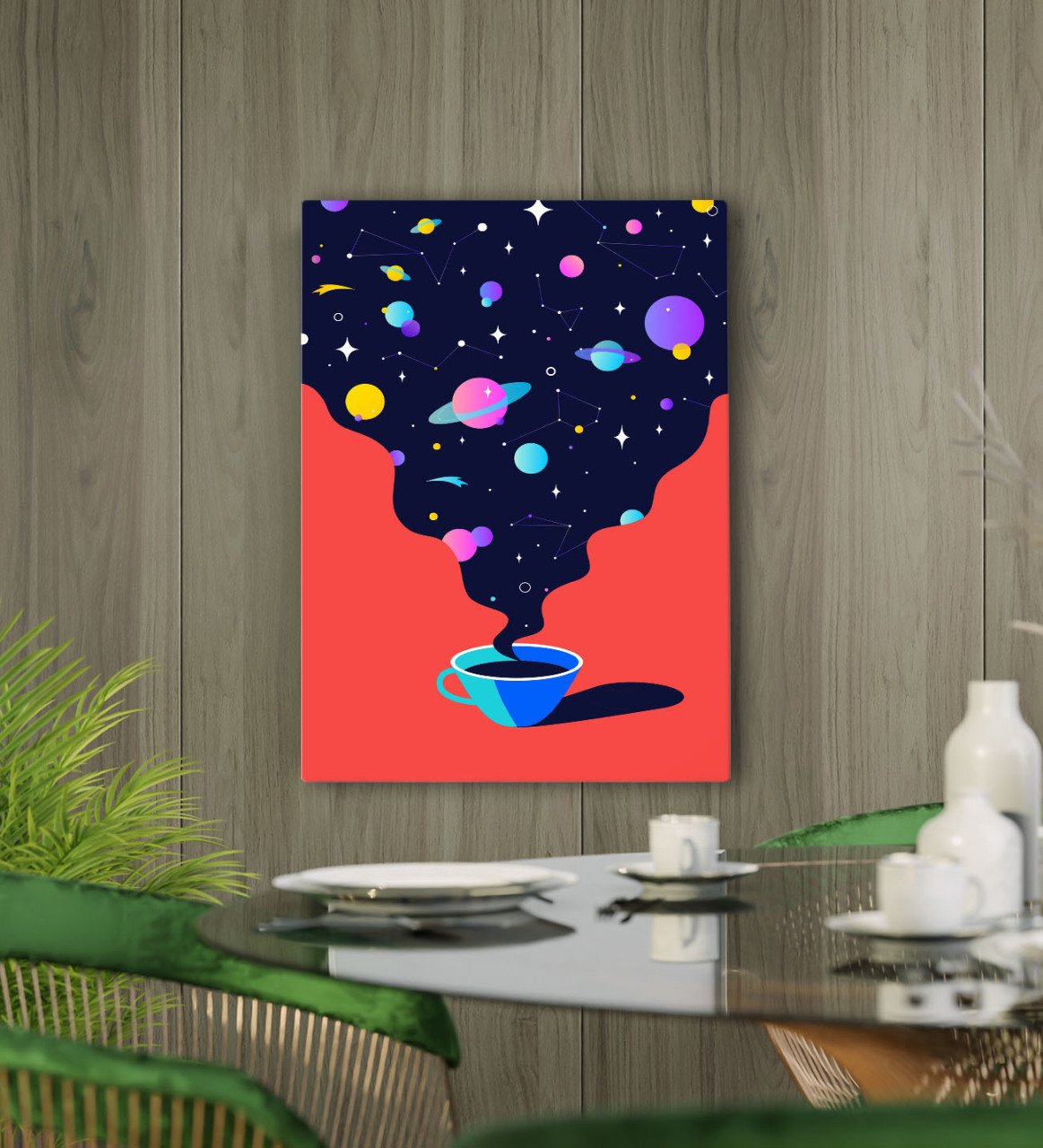 BK Gift Cafe & Bar & Restaurant Konseptli Kanvas Tablo 50x70cm-21