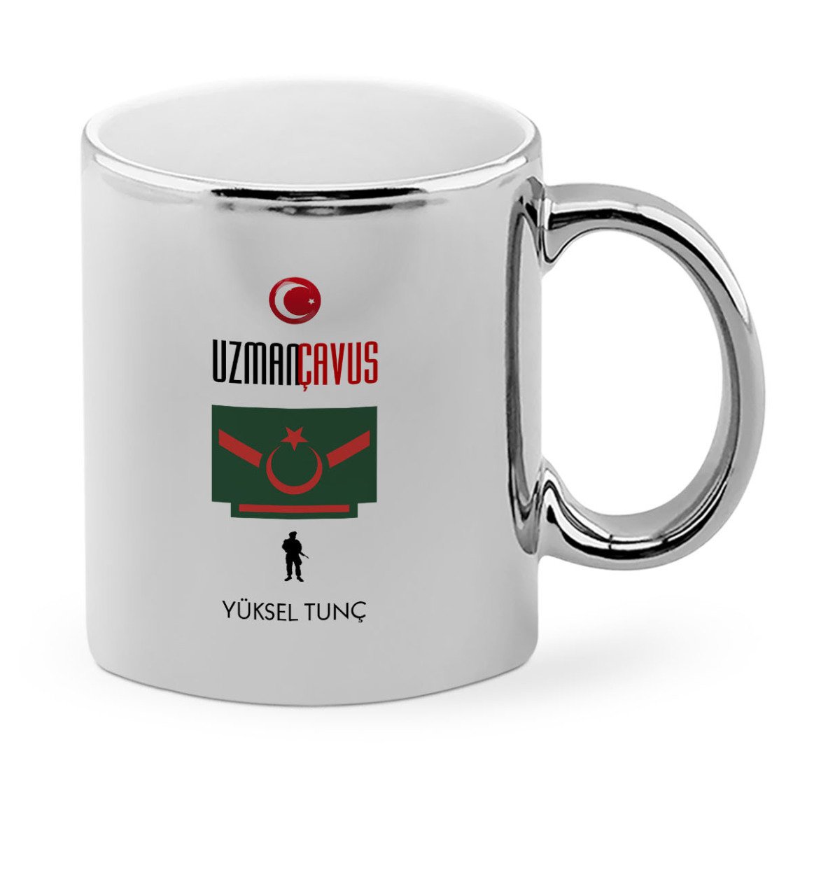 Kişiye Özel Mesleki Uzman Çavuş Krom Kupa Bardak - 1