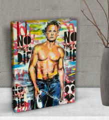 BK Gift No Time To Die Tasarımlı Dekoratif Mini Kanvas Tablo 15x20cm-1