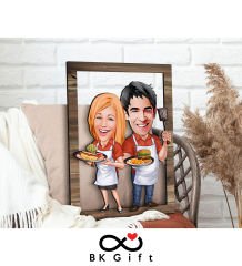 BK Gift Kişiye Özel Sevgililer Karikatürlü 3D Ahşap Tablo, Sevgiliye Hediye, Sevgililer Günü Hediyesi, Yıl Dönümü Hediyesi, Doğum Günü Hediyesi-57