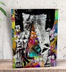 BK Gift Ok Bye Tasarımlı Dekoratif Mini Kanvas Tablo 15x20cm-1