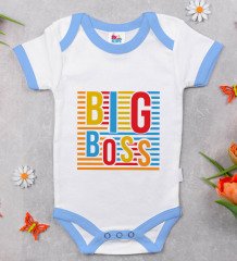 BK Kids Big Boss Tasarımlı Mavi Bebek Body Zıbın-1