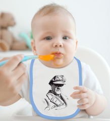 BK Kids Atatürk Temalı Mavi Bebek Mama Önlüğü-17