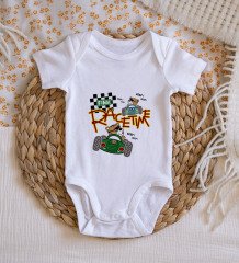 BK Kids Race Time Tasarımlı Bebek Body Zıbın - Model 1