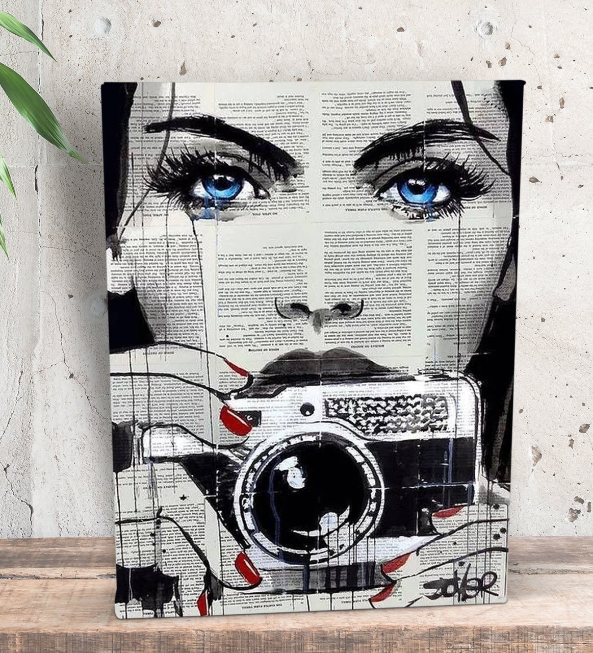 BK Gift Photographer Girl Tasarımlı Dekoratif Mini Kanvas Tablo 15x20cm-1