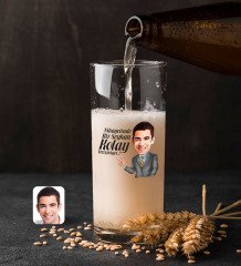 Kişiye Özel Erkek Kolay Yetişmiyor Karikatürlü Renkli Baskılı Hiball Bira Bardağı-2