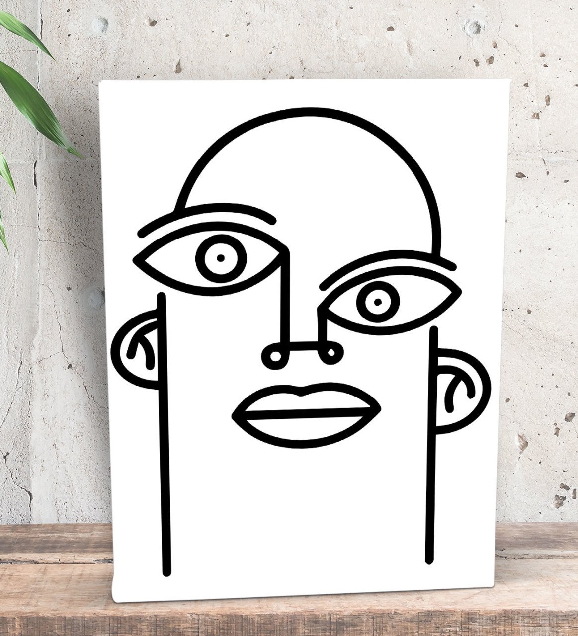 BK Gift Picasso Style Tasarımlı Dekoratif Mini Kanvas Tablo 15x20cm-1