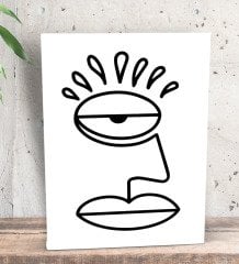 BK Gift Picasso Style Tasarımlı Dekoratif Mini Kanvas Tablo 15x20cm-2
