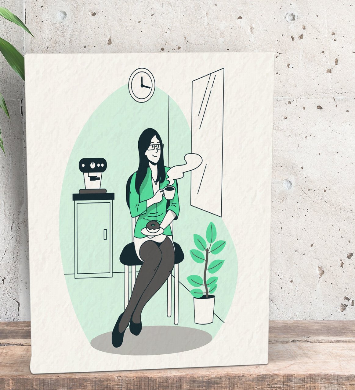 BK Gift Coffee Tasarımlı Dekoratif Mini Kanvas Tablo 15x20cm-28