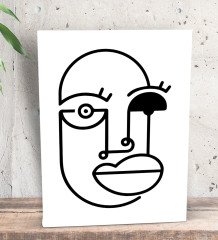 BK Gift Picasso Style Tasarımlı Dekoratif Mini Kanvas Tablo 15x20cm-3