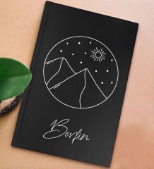 BK Gift Kişiye Özel İsimli Sert Kapaklı Siyah Lastikli Defter , Arkadaşa Hediye, Yeni İş Hediyesi, Doğum Günü Hediyesi-6