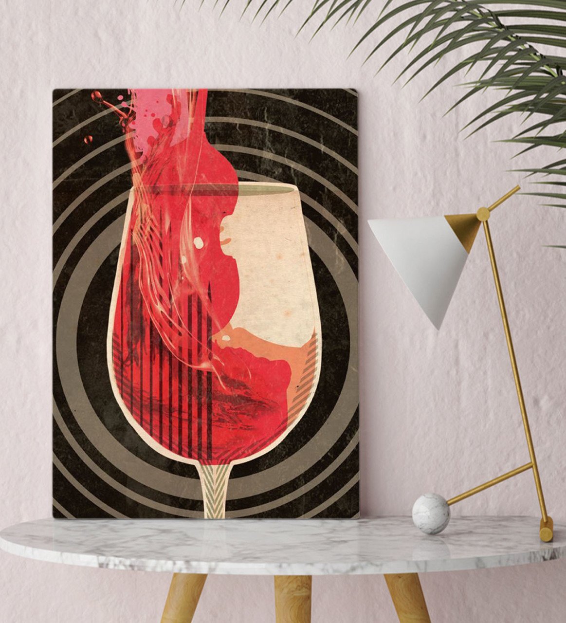 BK Gift Şarap Tasarımlı Kanvas Tablo 30x50cm-3