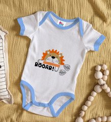 BK Kids Roar Tasarımlı Mavi Bebek Body Zıbın-1