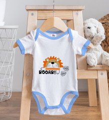 BK Kids Roar Tasarımlı Mavi Bebek Body Zıbın-1