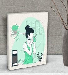 BK Gift Coffee Tasarımlı Dekoratif Mini Kanvas Tablo 15x20cm-30