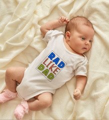 BK Kids Rad Like Dad Tasarımlı Bebek Body Zıbın - Model 1