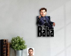 Kişiye Özel Godfather Baba Karikatürlü Ahşap Duvar Saati-8