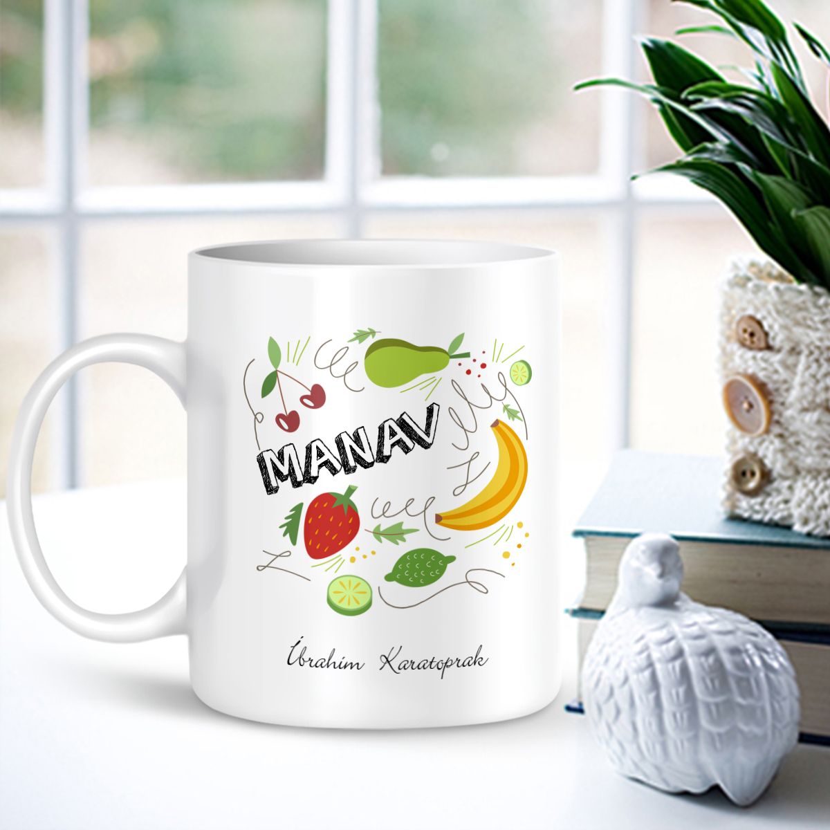 Kişiye Özel Mesleki Manav Beyaz Kupa Bardak - 001