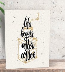 BK Gift Coffee Tasarımlı Dekoratif Mini Kanvas Tablo 15x20cm-42