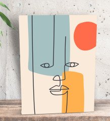BK Gift Picasso Style Tasarımlı Dekoratif Mini Kanvas Tablo 15x20cm-6