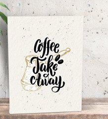 BK Gift Coffee Tasarımlı Dekoratif Mini Kanvas Tablo 15x20cm-43