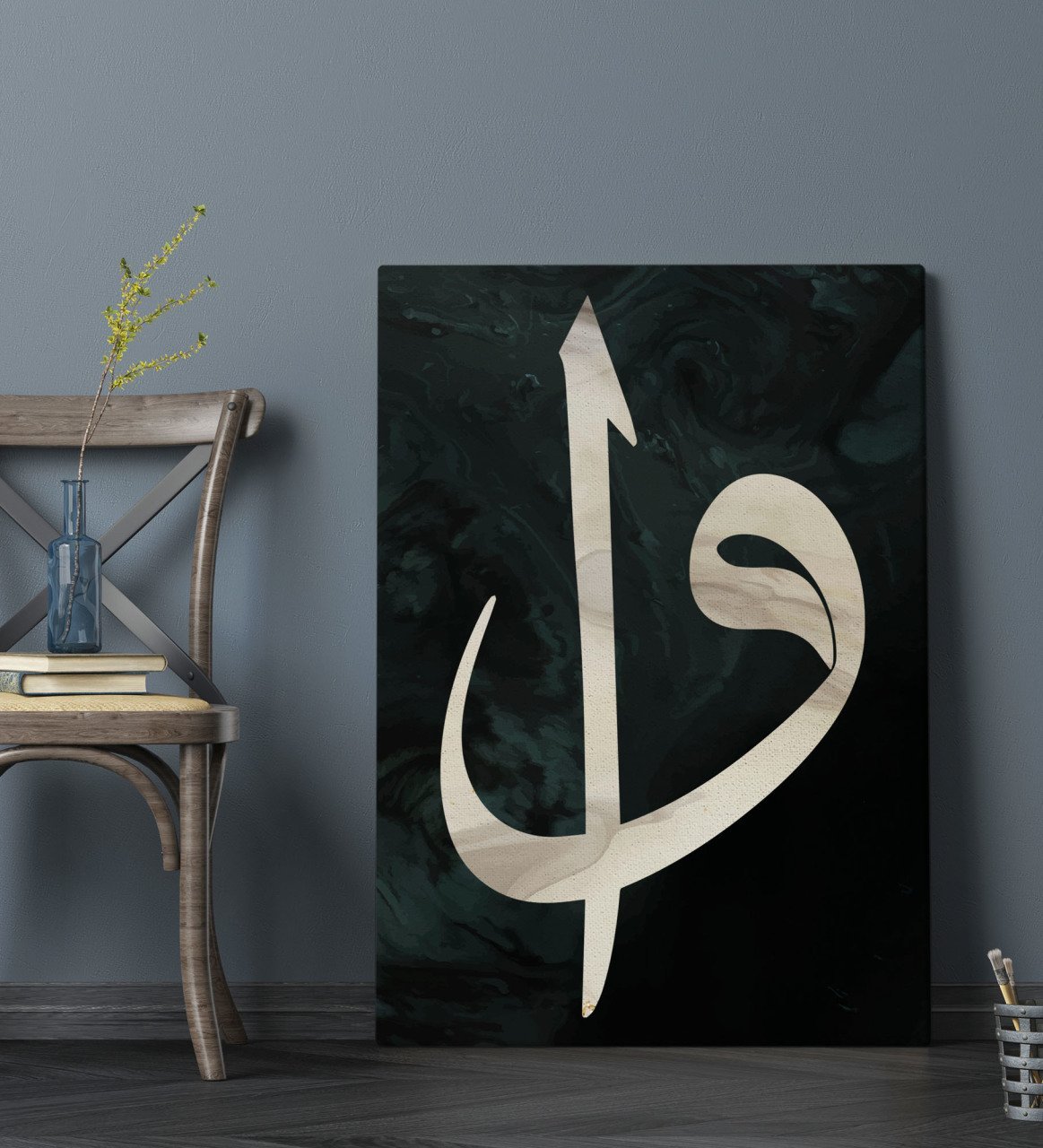 BK Gift Vav Tasarımlı Kanvas Tablo 70x100cm-5