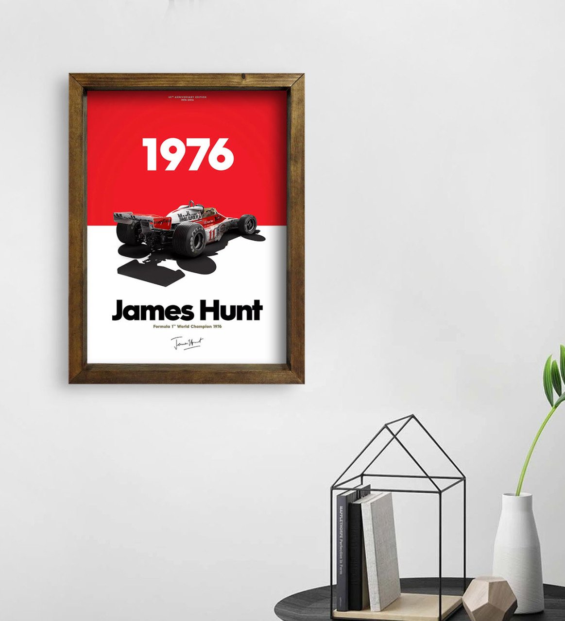 BK Gift Formula 1 Tasarımlı Doğal Masif Ahşap Çerçeveli Tablo 45x65cm-3