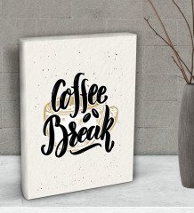BK Gift Coffee Tasarımlı Dekoratif Mini Kanvas Tablo 15x20cm-45