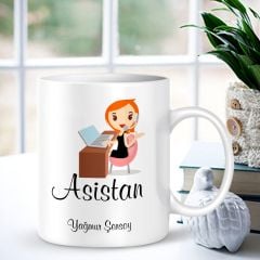 Kişiye Özel Mesleki Asistan Beyaz Kupa Bardak - 001