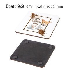 Sublimasyon Eko. MDF Bardak Altlığı 3 mm - Kare