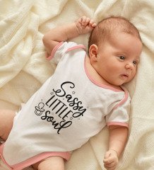 BK Kids Sassy Little Soul Tasarımlı Pembe Bebek Body Zıbın-1