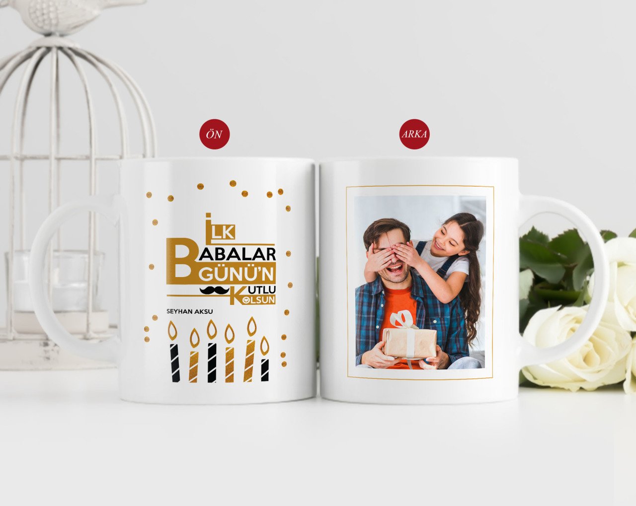 Kişiye Özel Babalar Günü Hediyesi Fotoğraflı Kupa Bardak-63
