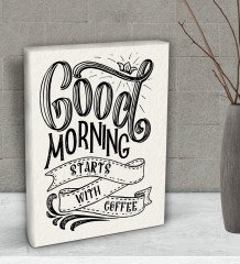 BK Gift Coffee Tasarımlı Dekoratif Mini Kanvas Tablo 15x20cm-47