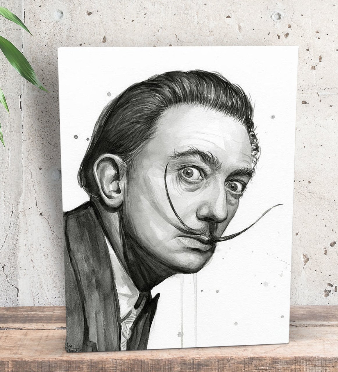 BK Gift Salvador Dali Tasarımlı Dekoratif Mini Kanvas Tablo 15x20cm-1