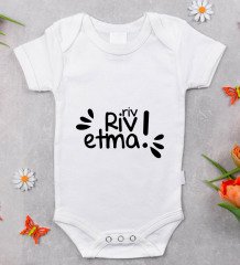 BK Kids Riv Riv Etma Tasarımlı Bebek Body Zıbın - Model 1