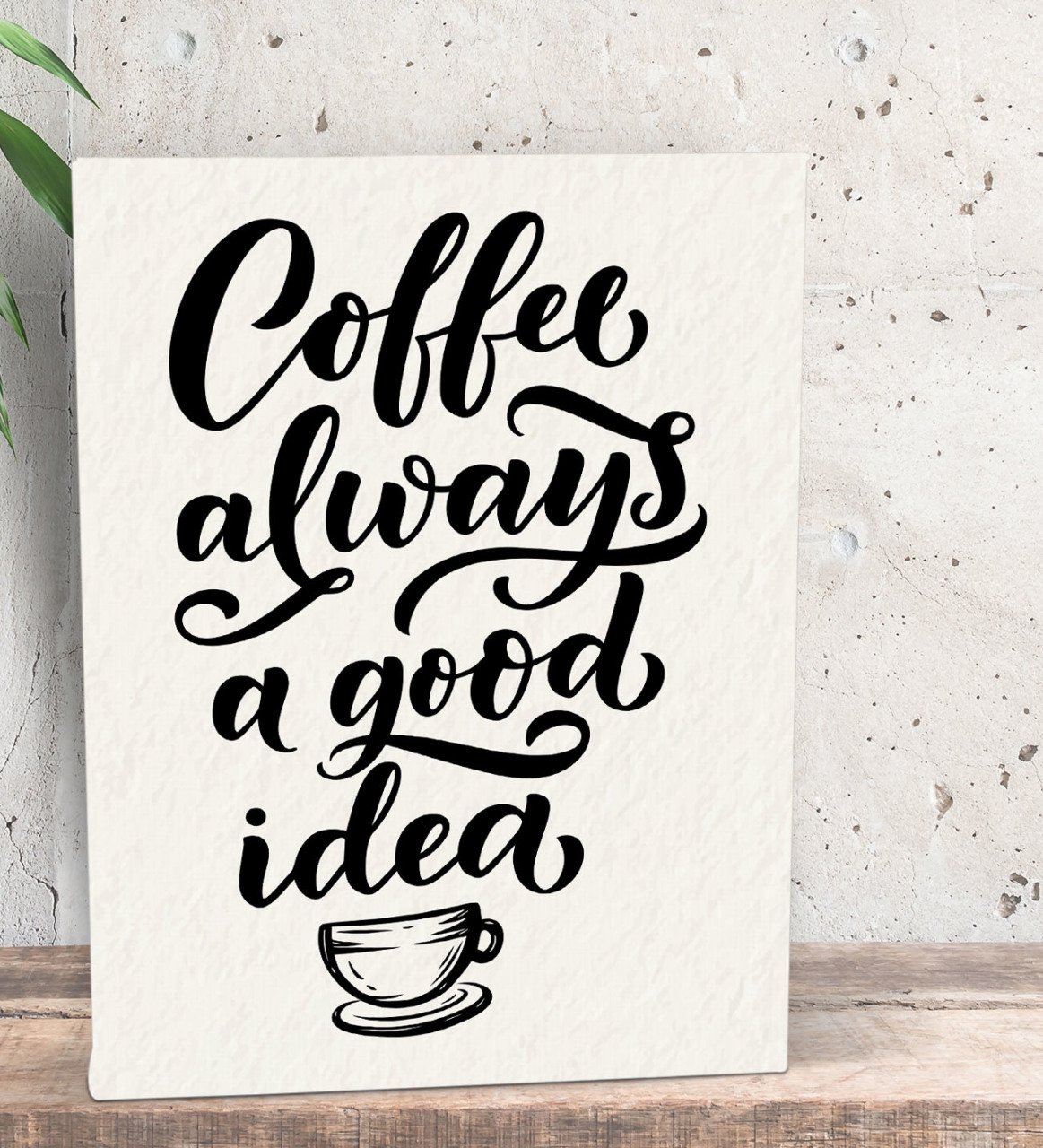 BK Gift Coffee Tasarımlı Dekoratif Mini Kanvas Tablo 15x20cm-48