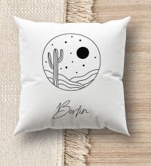 BK Gift Kişiye Özel İsimli Beyaz Kırlent Yastık, Ev Hediyesi, Ev Dekorasyonu, Dekoratif Hediye-5