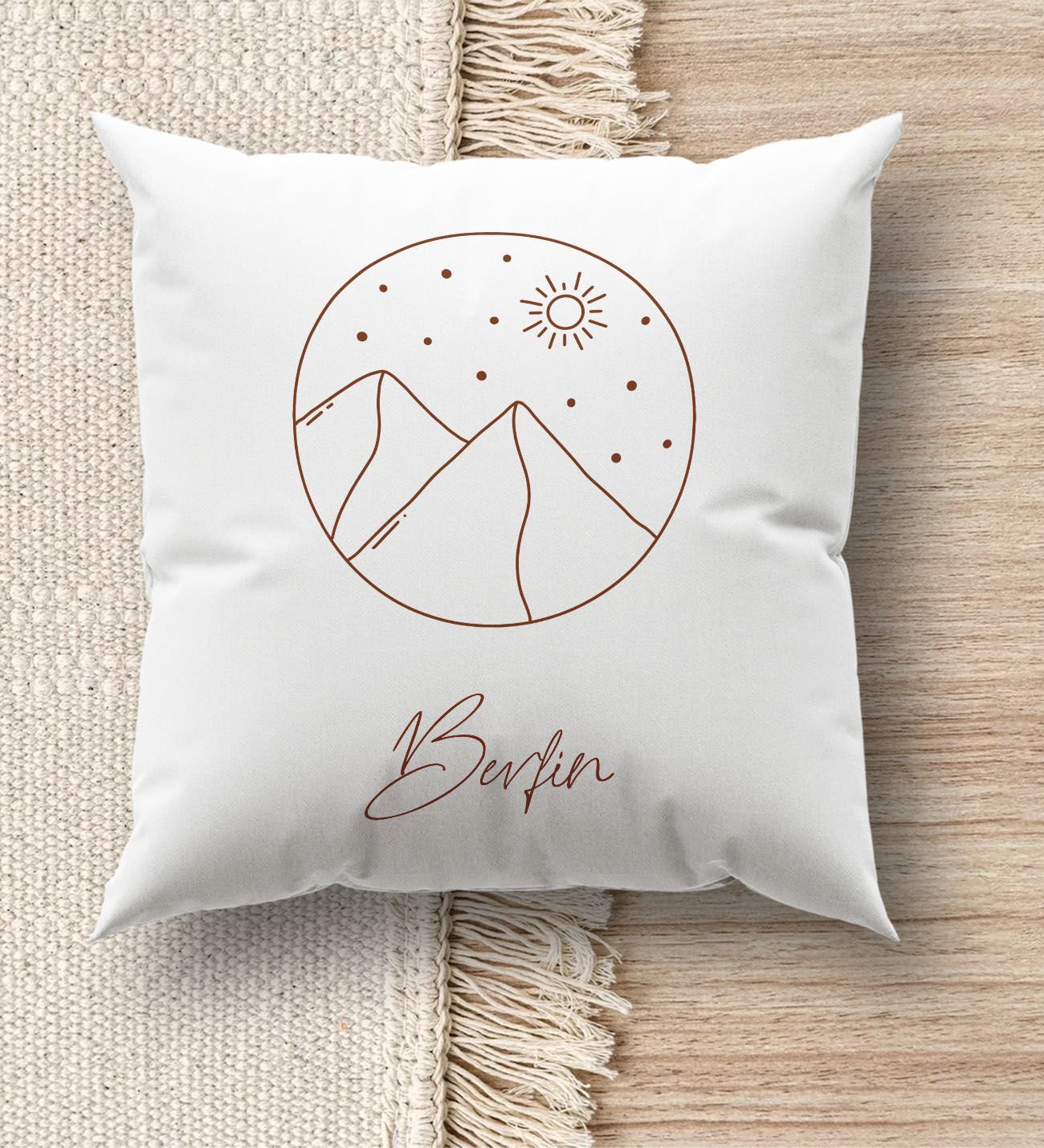 BK Gift Kişiye Özel İsimli Beyaz Kırlent Yastık, Ev Hediyesi, Ev Dekorasyonu, Dekoratif Hediye-6